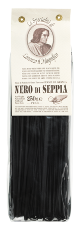 Linguine mit Tintenfischtinte 250 g, Hartweizengrießnudeln, Lorenzo il